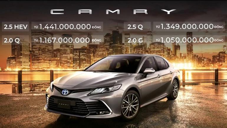 Toyota Camry 2022 về Việt Nam với động cơ mới, giá từ 1,05 tỷ đồng | Báo  Dân trí