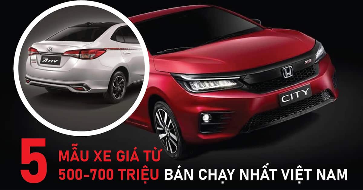 Những mẫu xe tầm giá 500 - 700 triệu bán chạy nhất tại Việt Nam
