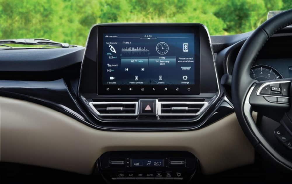 Toyota Glanza 2022 có màn hình cảm ứng 9 inch