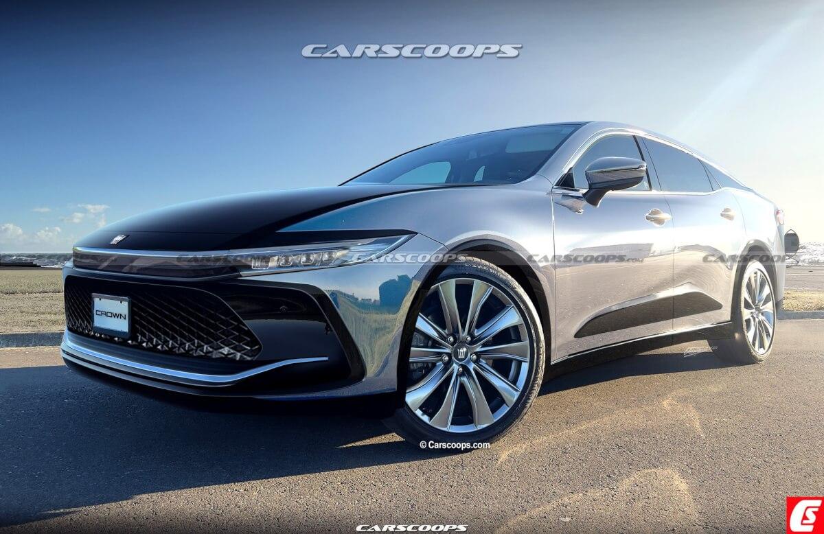 Toyota Crown 2023 sắp ra mắt: Thiết kế, động cơ và những điều cần biết 2023-toyota-crown-carscoops-1.jpg