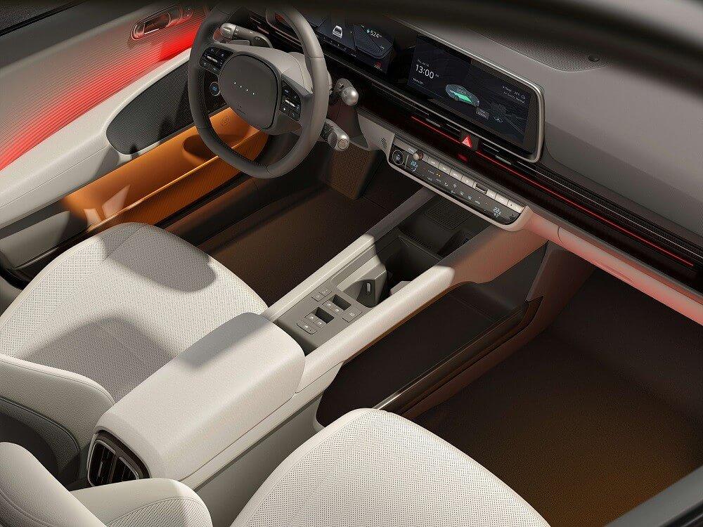 Hyundai Ioniq 6 2023 còn dùng những chất liệu nội thất thân thiện với môi trường