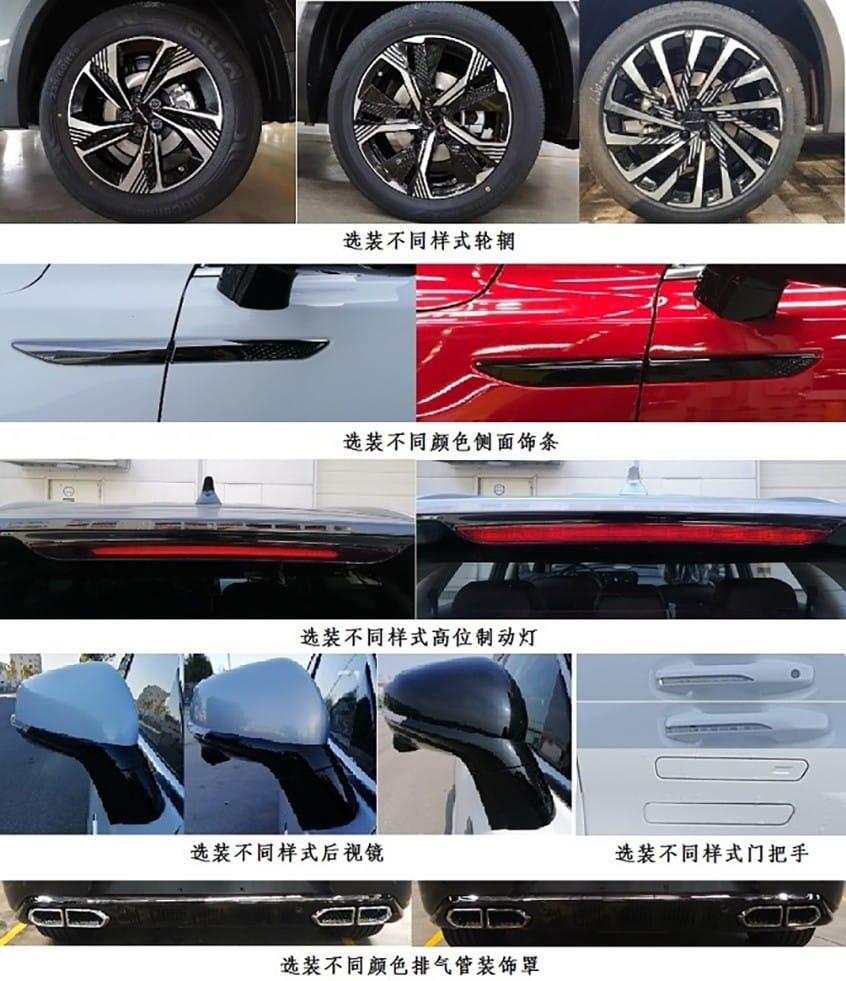Các loại vành la-zăng của Beijing X7 Plus 2022 