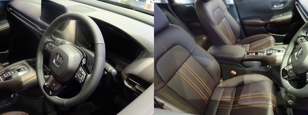 Trên vô lăng của Honda ZR-V 2023 dành cho Nhật Bản có nút bật tính năng sưởi