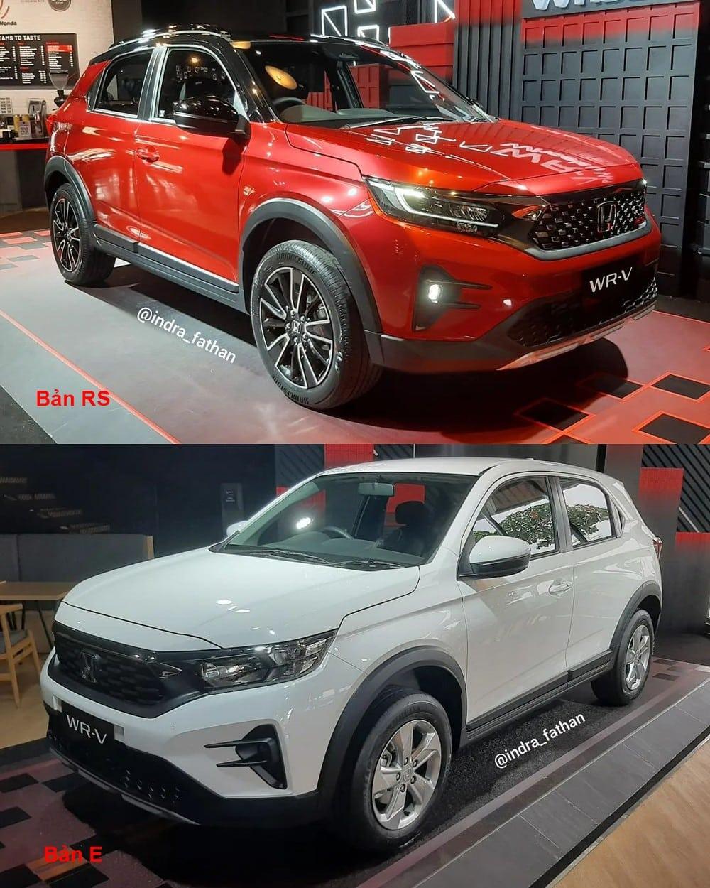 So sánh thiết kế đầu xe của Honda WR-V 2023 bản RS và E