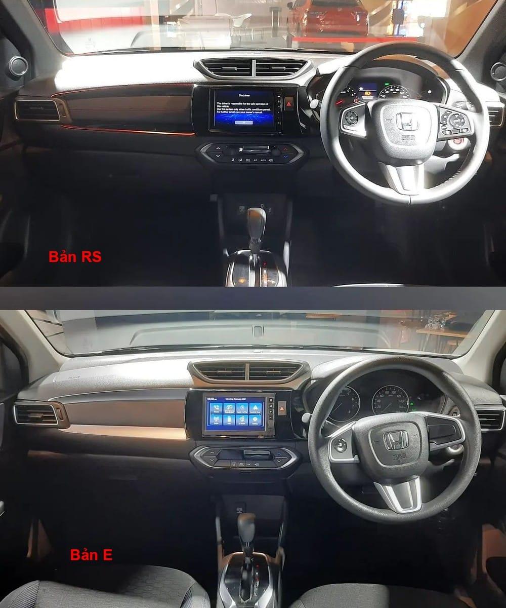 So sánh nội thất của Honda WR-V 2023 bản RS và E