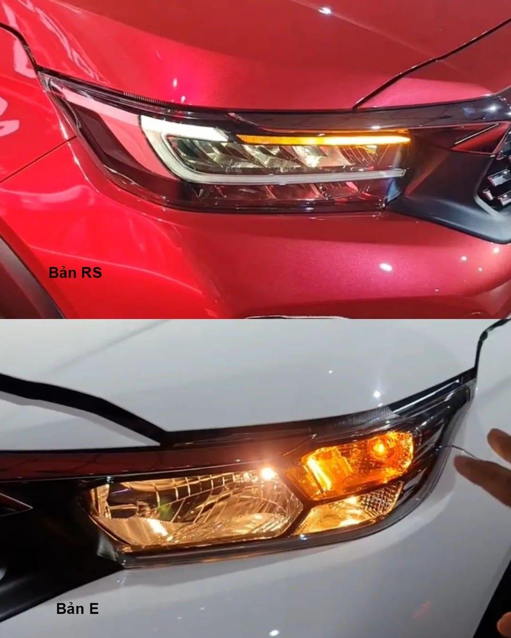 Đèn pha của Honda WR-V 2023 bản RS và E