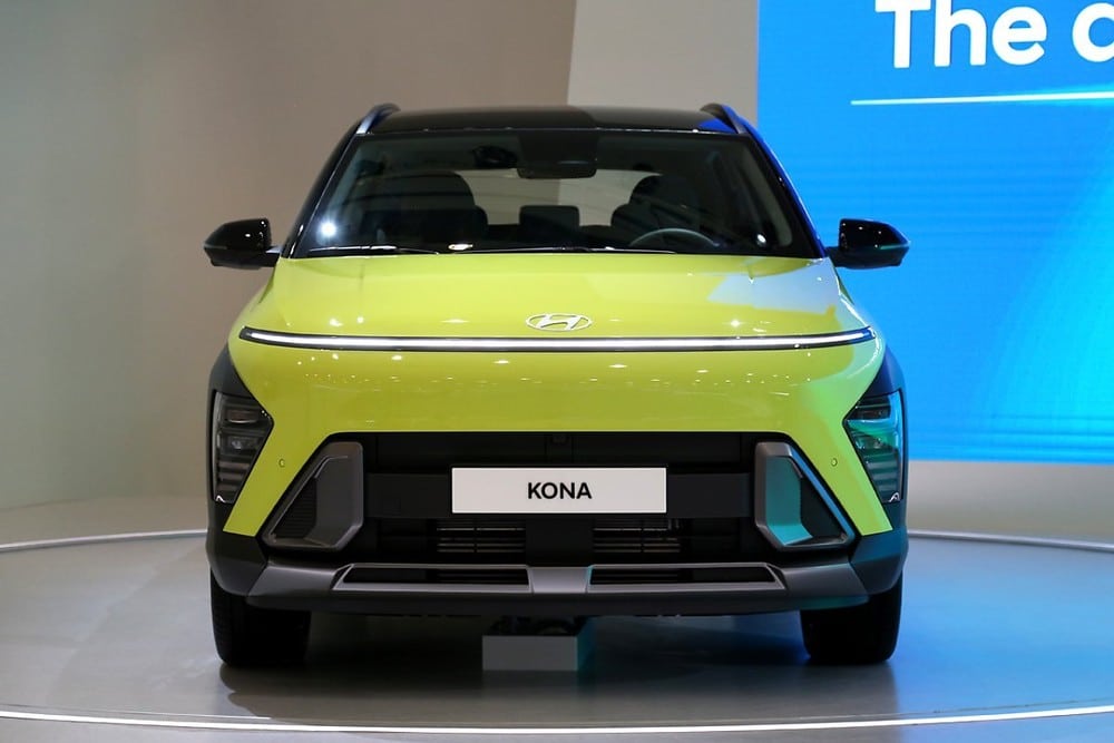 Cận cảnh khu vực đầu xe của Hyundai Kona Hybrid 2023