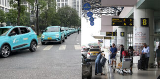 Hãng taxi điện VinFast của tỷ phú Phạm Nhật Vượng đã có mặt tại sảnh sân bay Nội Bài, phục vụ toàn dân nghỉ lễ