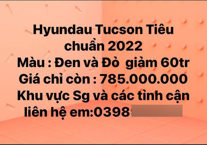 Hyundai Tucson bản Xăng tiêu chuẩn sản xuất năm 2022 cũng được giảm giá