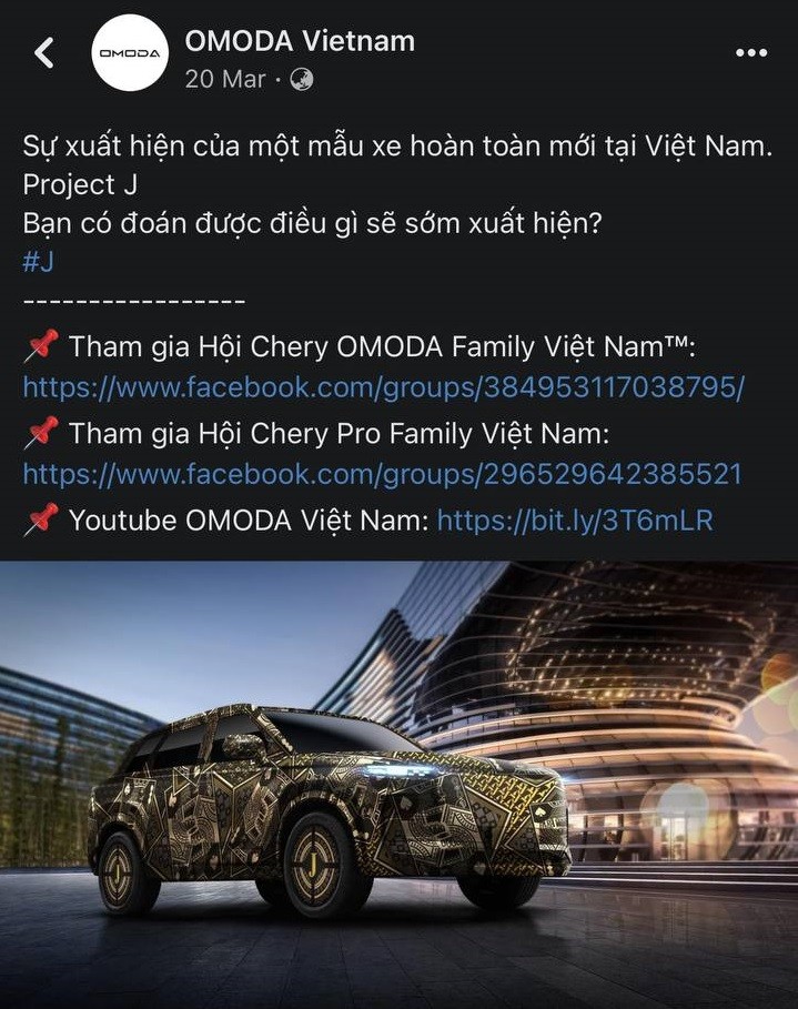 Chery đăng hình ảnh úp mở của mẫu SUV mới sắp ra mắt Việt Nam