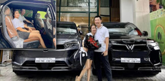 Vợ chồng nữ diễn viên Ốc Thanh Vân tậu một lúc 2 chiếc ô tô điện VinFast VF9 "chủ tịch" ngót nghét 3 tỷ