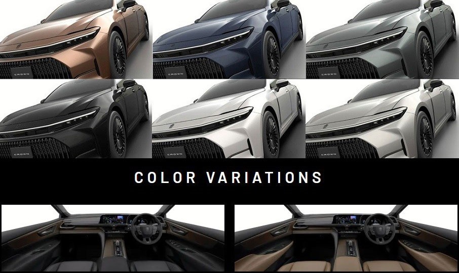 Các màu sắc của Toyota Crown Sedan 2024 