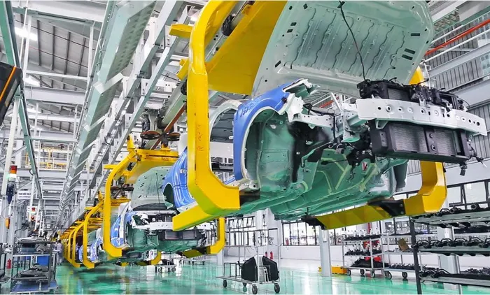 Nhà máy sản xuất ô tô của Thaco. 