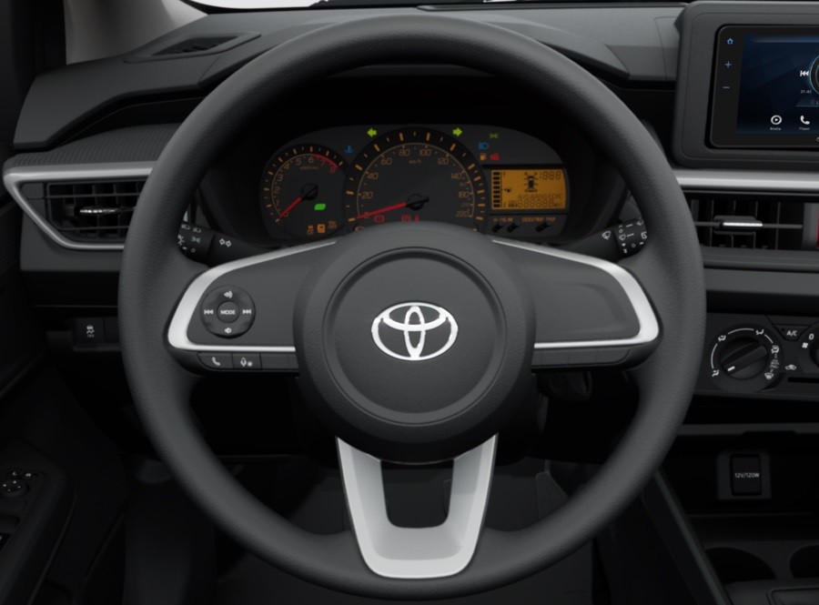 Vô lăng của bản Toyota Wigo 2023 bản E MT