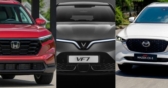 Chi phí "nuôi" xe điện VinFast VF7 có hấp dẫn hơn các đối thủ chạy xăng cùng phân khúc như Mazda CX-5, Honda CR-V?